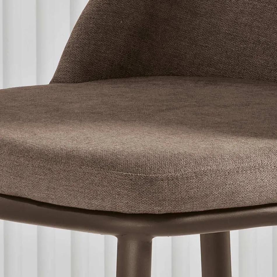 Due Sedie Imbottite con Struttura in Metallo dal Design Equilibrato - Seta Viadurini
