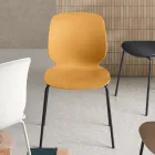 Due Sedie in Polipropilene e Metallo Verniciato in Più Colori - Dorica Viadurini
