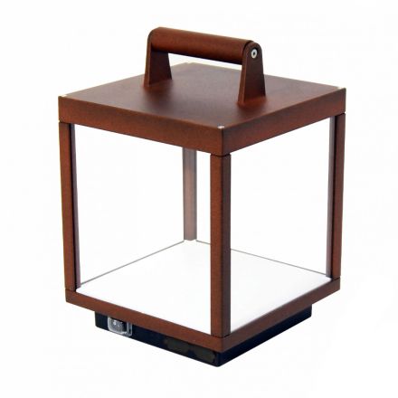 Faretto Led Decorativo da Esterno in Alluminio Bianco o Corten - Bettina Viadurini