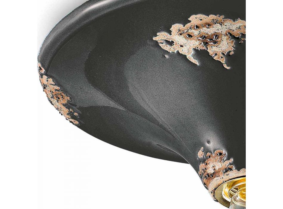 Faretto vintage da soffitto artigianale in ceramica Erica Ferroluce Viadurini