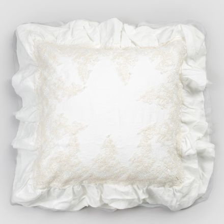 Beties Federa Cuscino 100% Cotone Con Motivo Uccelli E Bacche - Grigio Pietra, 30x50 Cm, Qualità Panama