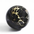 Fermacarte a Sfera in Marmo Nero Portoro Lucido Qualità Made in Italy- Sphere