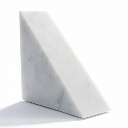 Fermalibro di Design in Marmo Bianco di Carrara Moderno Made in Italy - Tria Viadurini