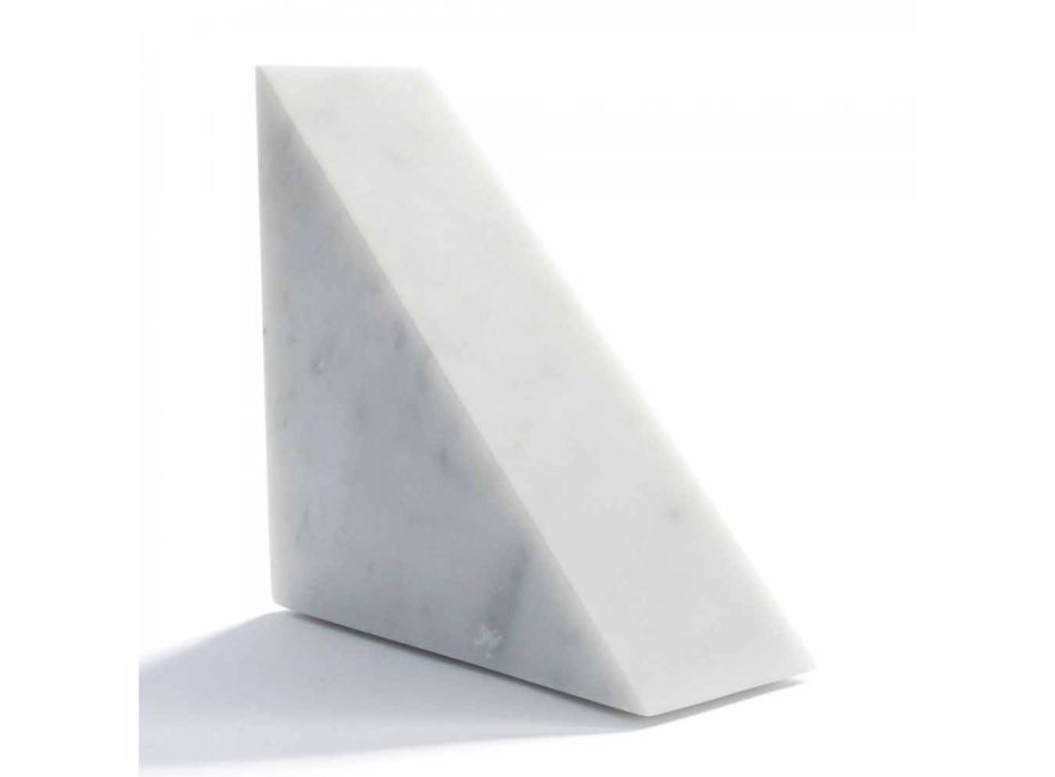 Fermalibro di Design in Marmo Bianco di Carrara Moderno Made in Italy - Tria Viadurini