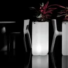Fioriera a Colonna Luminosa Due Colori in Polietilene Made in Italy - Barbia Viadurini