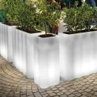 Fioriera a Colonna Luminosa Due Colori in Polietilene Made in Italy - Barbia Viadurini