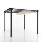 Gazebo in Alluminio Verniciato a Polveri Epossidiche e Telo Scorrevole - Manger Viadurini