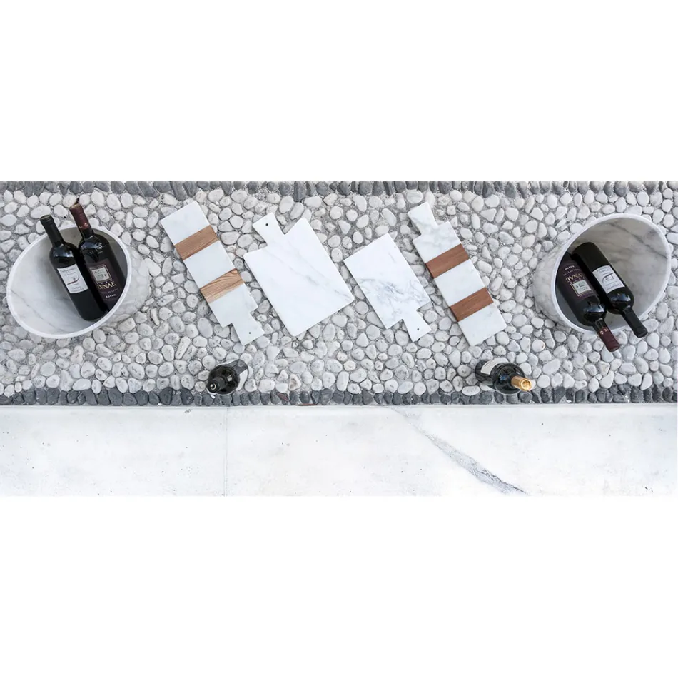 Glacette per Vino o Champagne in Marmo Bianco di Carrara Made in Italy - Ciotti Viadurini