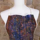 Grembiule Artigianale Stampa Realizzata a Mano Pezzo Unico in Cotone - Marchi Viadurini