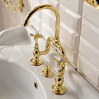 Gruppo Lavabo Vintage a Ponte di Design in Ottone Made in Italy – Katerina Viadurini