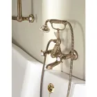 Gruppo Vasca Stile Classico in Ottone e Maniglie a Farfalla - Miriano Viadurini