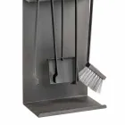 Insieme di 4 Strumenti in Acciaio Nero per il Camino Made in Italy - Rachel Viadurini