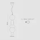 Lampada a 4 Elementi in Ceramica di Diverse Forme Made in Italy - Bumbum Viadurini