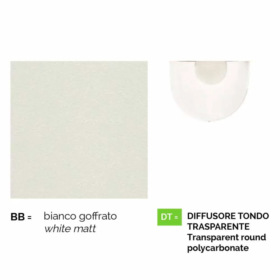 Lampada a muro da giardino in alluminio bianco made in Italy, Anusca Viadurini