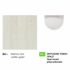 Lampada a muro da giardino in alluminio bianco made in Italy, Anusca Viadurini