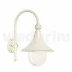 Lampada a muro da giardino in alluminio bianco made in Italy, Anusca Viadurini