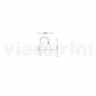 Lampada a muro da giardino in alluminio bianco made in Italy, Anusca Viadurini