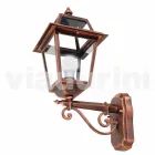 Lampada a muro da giardino in alluminio prodotta in Italia, Kristel Viadurini