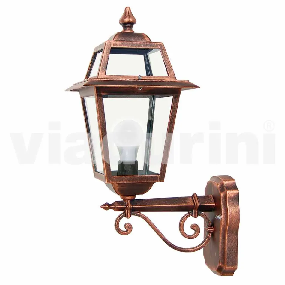 Lampada a muro da giardino in alluminio prodotta in Italia, Kristel Viadurini