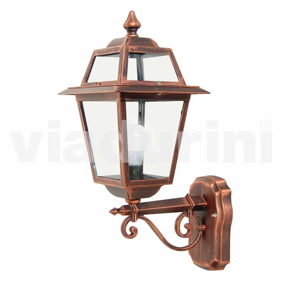 Lampada a muro da giardino in alluminio prodotta in Italia, Kristel Viadurini