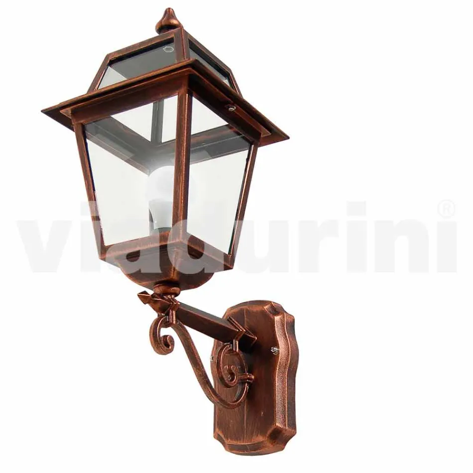 Lampada a muro da giardino in alluminio prodotta in Italia, Kristel Viadurini