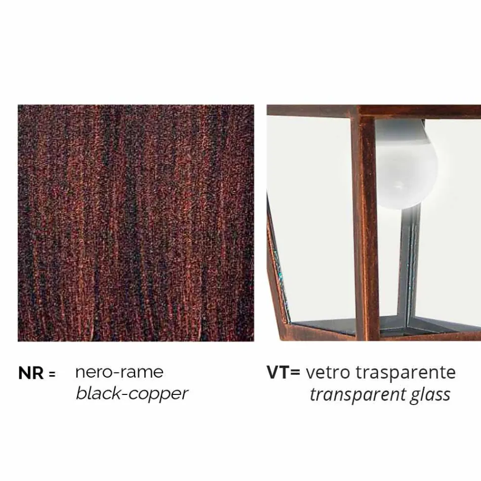 Lampada a muro da giardino in alluminio prodotta in Italia, Kristel Viadurini