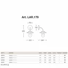 Lampada a parete La Traviata in rame, vetro, ottone anticato Viadurini