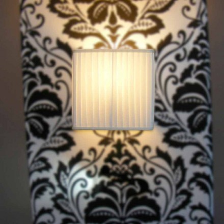 Lampada a parete moderna in seta Bamboo, colore avorio Viadurini