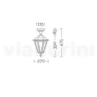 Lampada a Soffitto da Giardino in Vetro e 5 Finiture di Alluminio - Pinako Viadurini