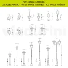 Lampada a Soffitto da Giardino in Vetro e 5 Finiture di Alluminio - Pinako Viadurini