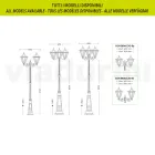 Lampada a Soffitto da Giardino in Vetro e 5 Finiture di Alluminio - Pinako Viadurini