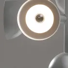 Lampada a Sospensione 16 Luci Design in Alluminio Bianco o Nero -Celio Viadurini