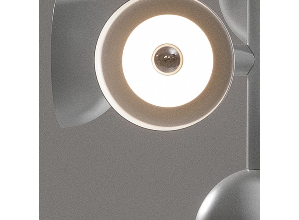 Lampada a Sospensione 16 Luci Design in Alluminio Bianco o Nero -Celio