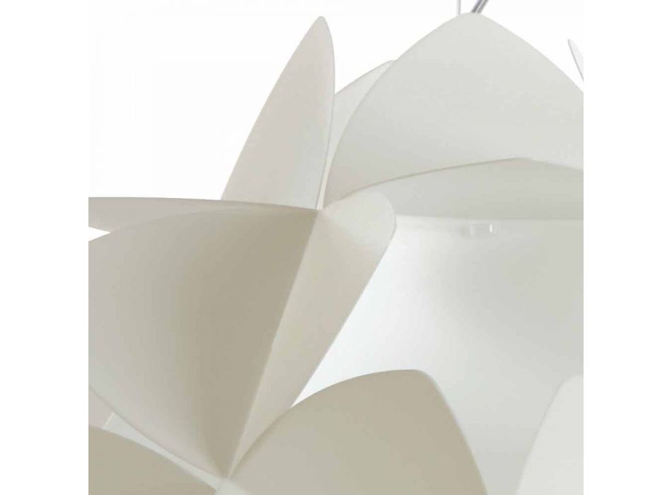 Lampada a sospensione 3 luci bianco perla, diametro 63 cm, Kaly 