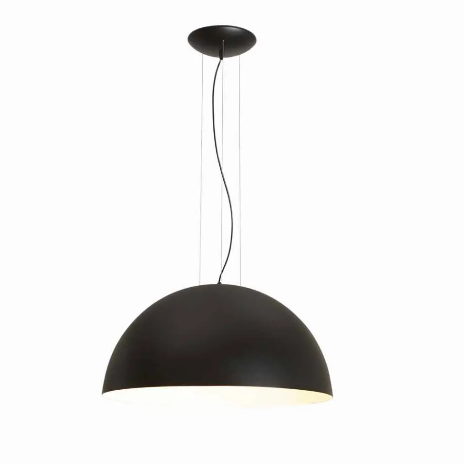 Lampada a sospensione bicolore in acciaio, Ø60xh.30xL.cavo100cm, Tara Viadurini