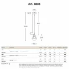 Lampada a sospensione Cimosa in ottone e vetro bianco Viadurini