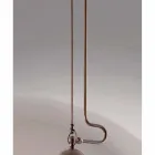 Lampada a sospensione Cimosa in ottone e vetro bianco Viadurini