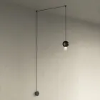 Lampada a Sospensione con Cilindri in Vetro Canneté Made in Italy - Oris Viadurini