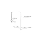 Lampada a Sospensione con Cilindri in Vetro Canneté Made in Italy - Oris Viadurini