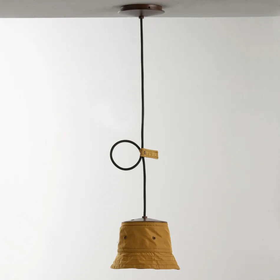 Lampada a Sospensione con Paralume in Poliestere Made in Italy - Toscot Junction Viadurini