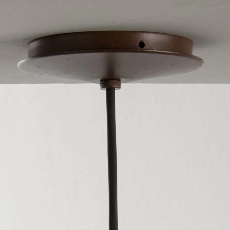 Lampada a Sospensione con Paralume in Poliestere Made in Italy - Toscot Junction Viadurini