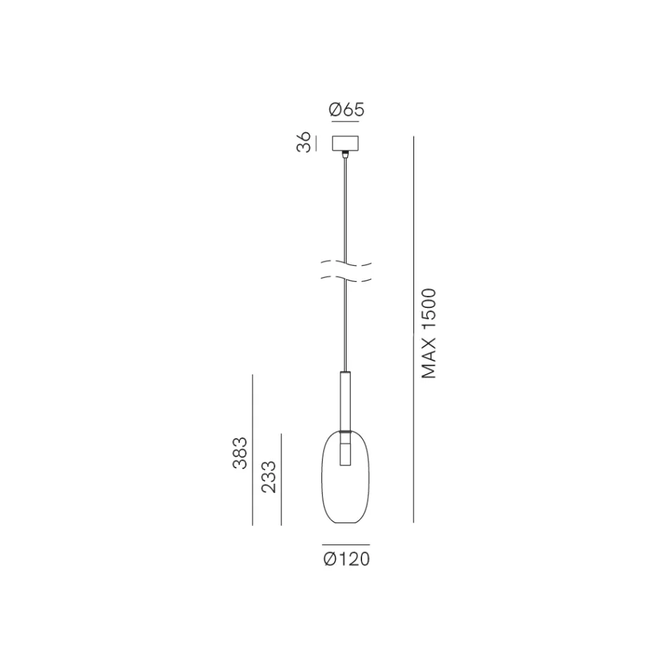 Lampada a Sospensione con Vetro in Varie Forme Made in Italy - Sintonia Viadurini