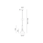 Lampada a Sospensione con Vetro in Varie Forme Made in Italy - Sintonia Viadurini