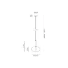 Lampada a Sospensione con Vetro in Varie Forme Made in Italy - Sintonia Viadurini