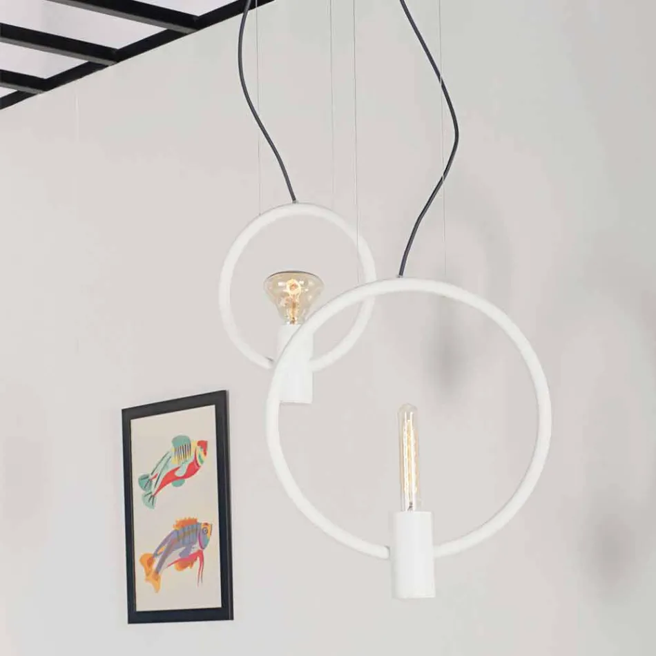 Lampada a Sospensione di Design in Acciaio Made in Italy - Delizia Viadurini