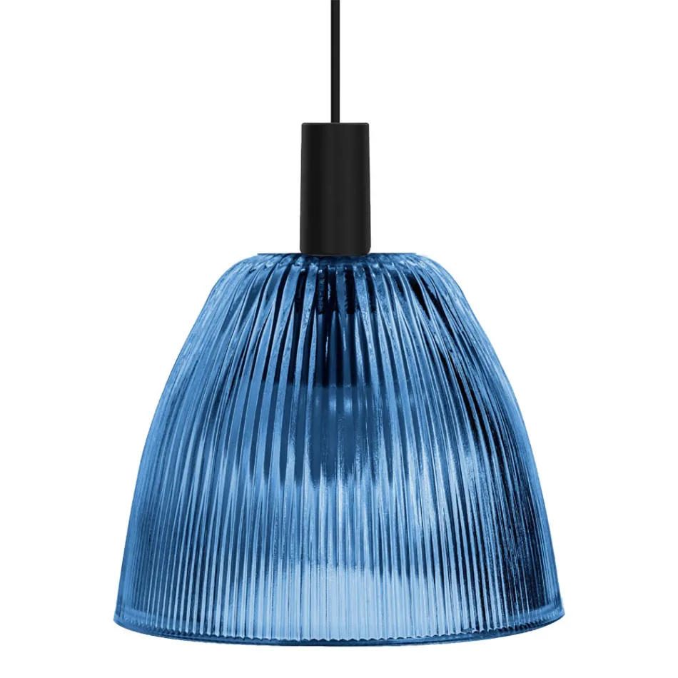Lampada a Sospensione di Design in Vetro Veneziano Made in Italy - Zaffiro  Viadurini