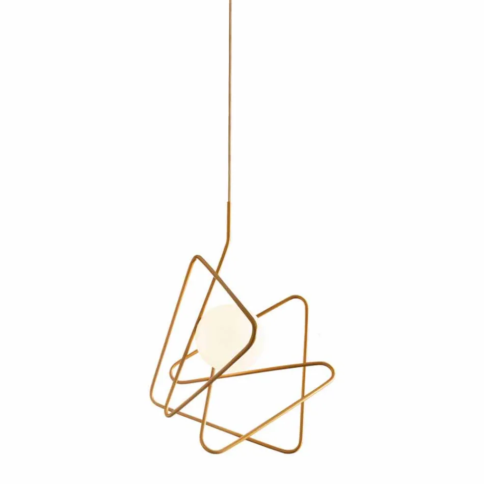 Lampada a sospensione in acciaio moderna Ø60xh.60xL.cavo200cm, Adele   Viadurini