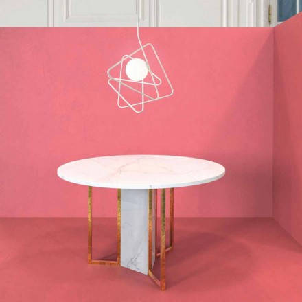 Lampada a sospensione in acciaio moderna Ø60xh.60xL.cavo200cm, Adele   Viadurini