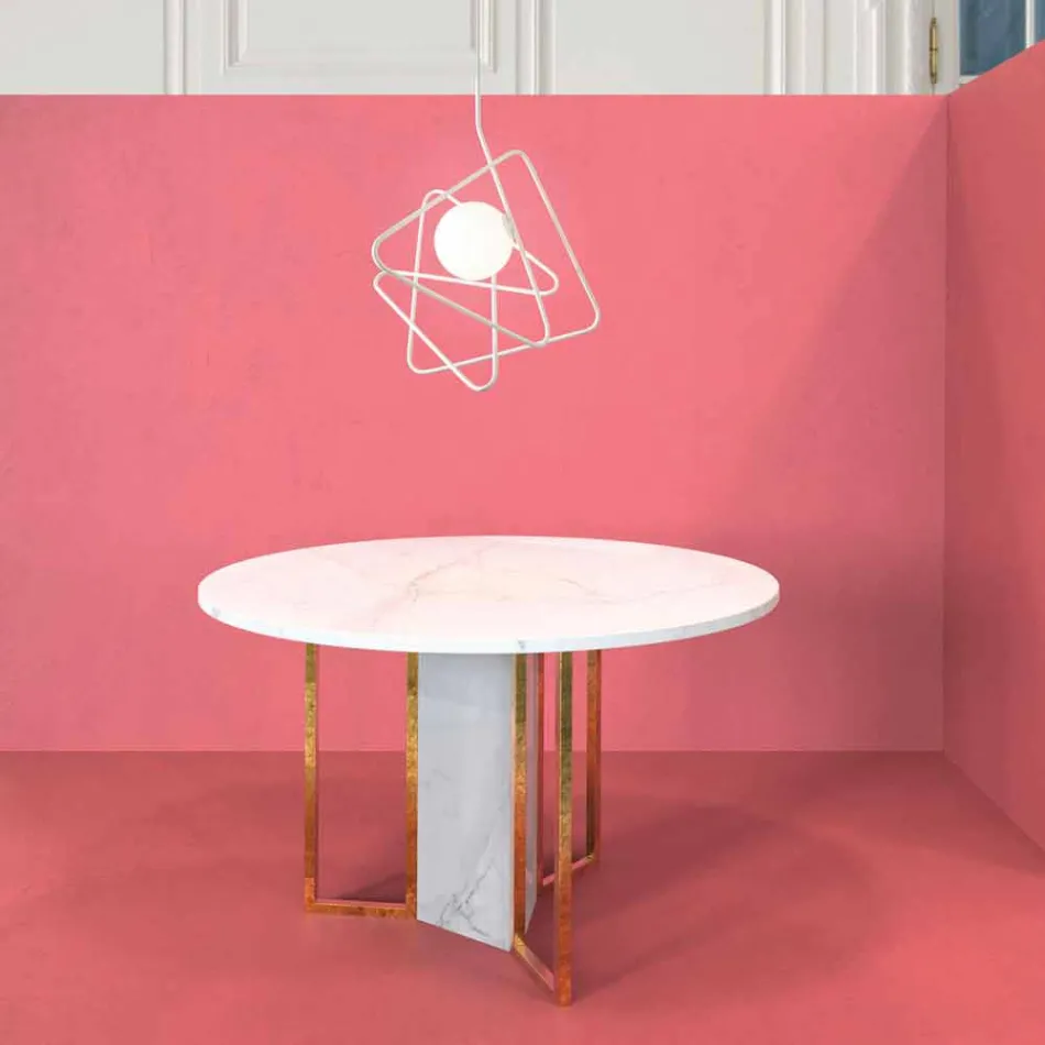 Lampada a sospensione in acciaio moderna Ø60xh.60xL.cavo200cm, Adele   Viadurini