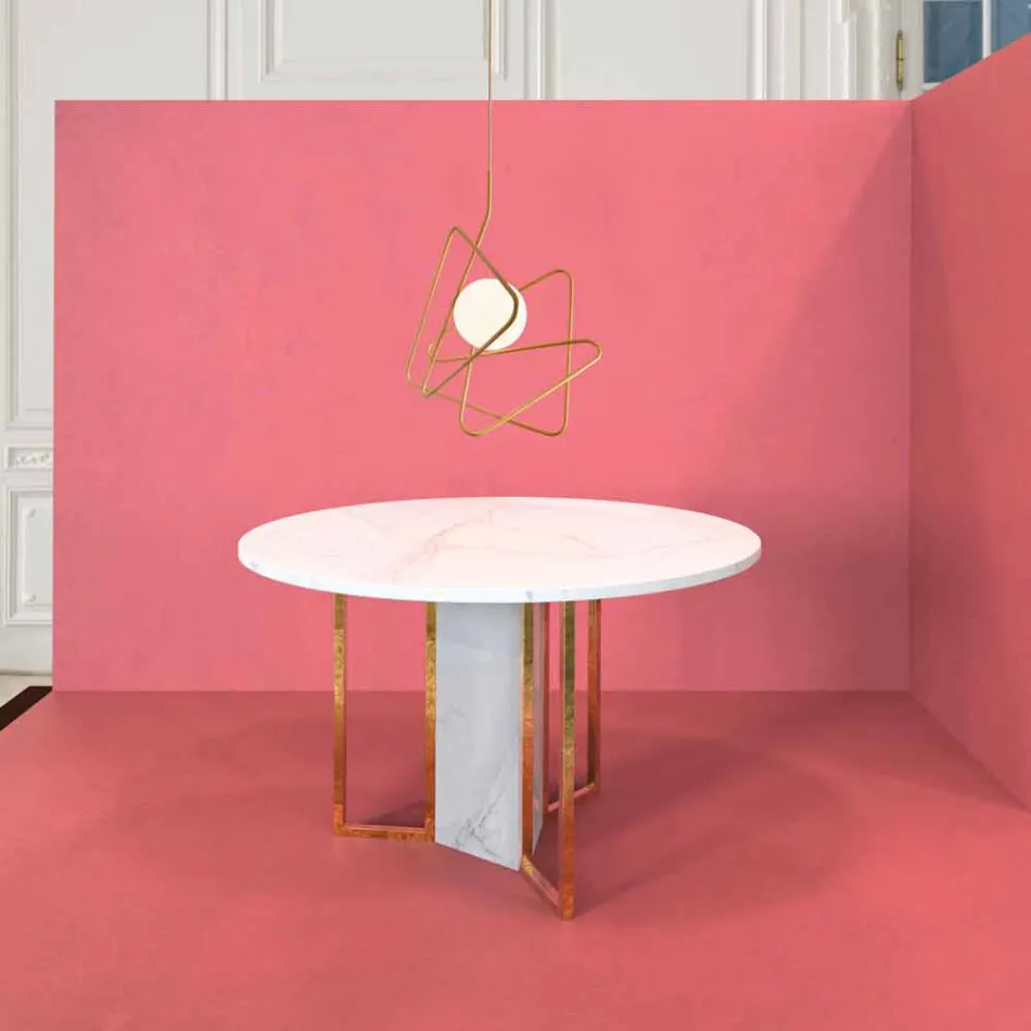 Lampada a sospensione in acciaio moderna Ø60xh.60xL.cavo200cm, Adele   Viadurini